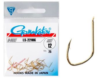 Крючки Gamakatsu LS-2210G HOOKS GOLD разм. 12 25шт.