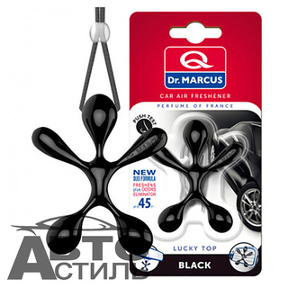 Ароматизатор-игрушка Dr Marcus Lucky Top - Black\Черный лед