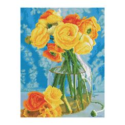 Almaz qaşlarla mozaika \ Алмазная мозаика \ Diamond painting Алмазная мозаика ТРИ СОВЫ "Желтый букет", 40*50см, холст на деревянном подрамнике, картонная коробка