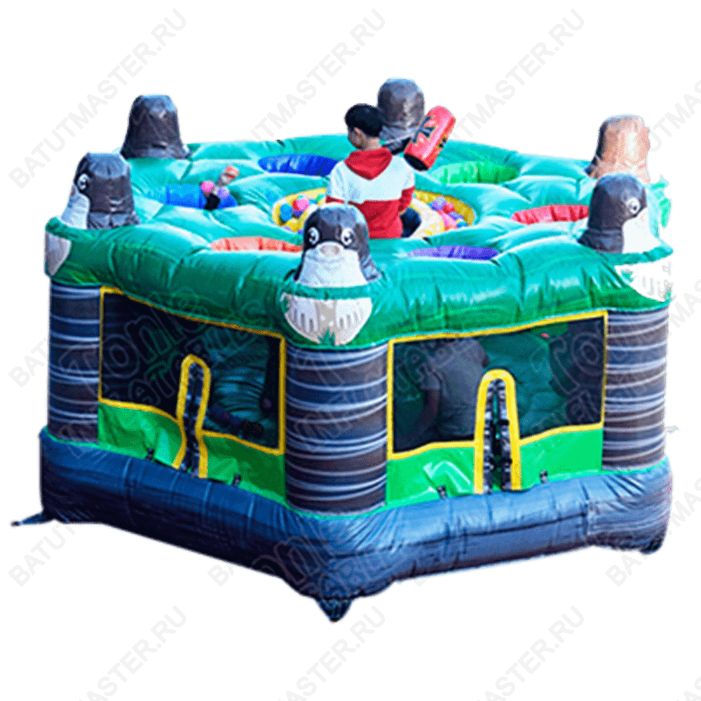 Надувная командная игра "Поймай крота" 4,3*4,3*1,8м