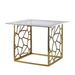 Подставка фуршетная стойка 35*35 см h40 см + блюдо 45*45 см акрил Gold P.L.