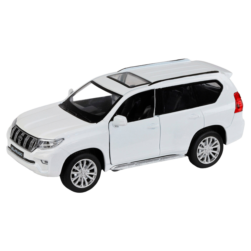 Модель 1:32 Land Cruiser Prado, белый, свет, звук, откр. двери, капот и багажник, инерция
