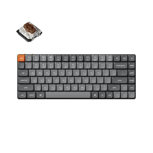Беспроводная механическая ультратонкая клавиатура QMK Keychron K3 Max, 84 клавиши, RGB-подсветка, Gateron Brown Switch (K3M-H3)