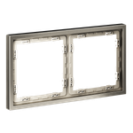 Рамка металлическая на 2 поста, (никель) Voltum S70 Metal VLSM120211