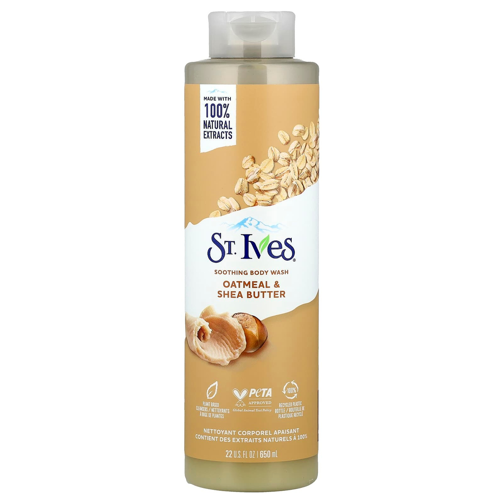 St. Ives, Успокаивающий гель для душа, овсянка и масло ши, 650 мл (22 жидк. унц.)