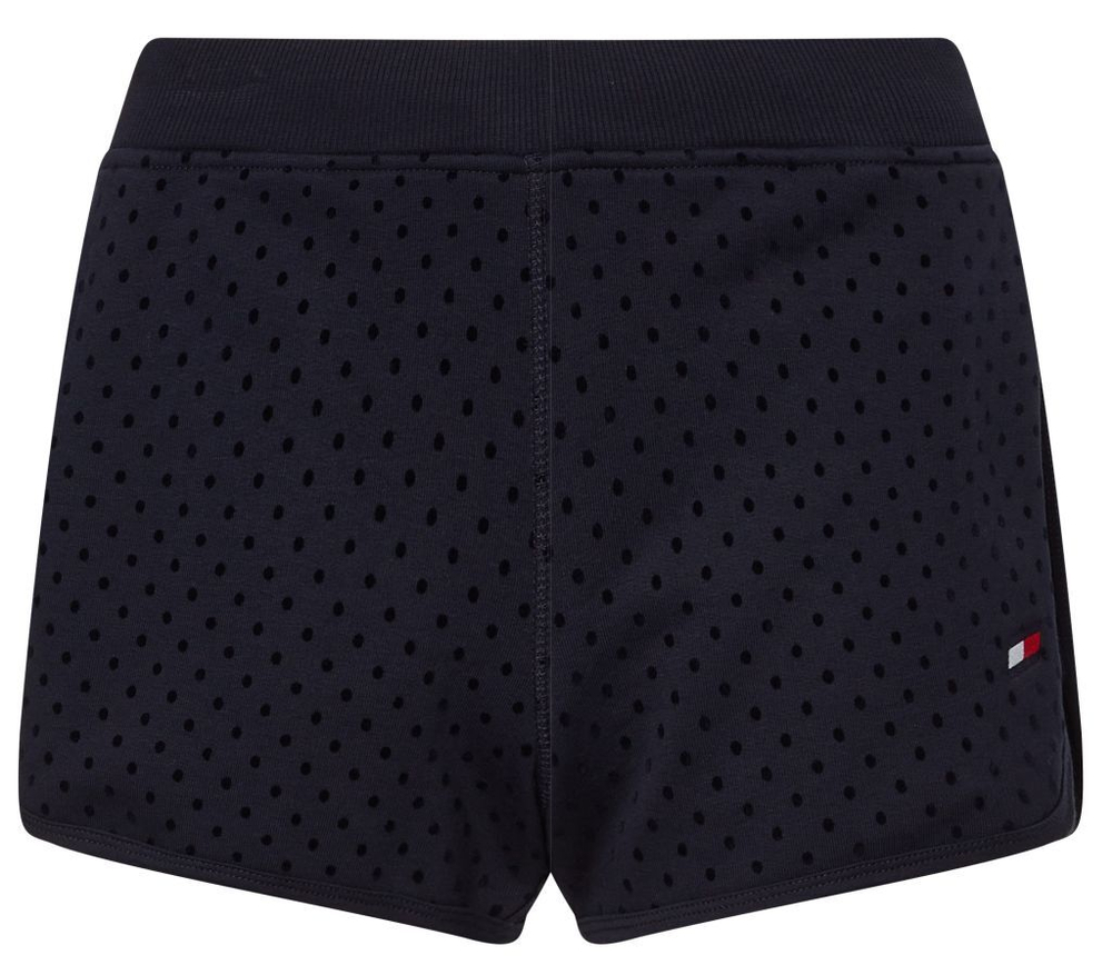 Женские теннисные шорты Tommy Hilfiger RW Terry Polka Dot Short - desert sky/polka dots