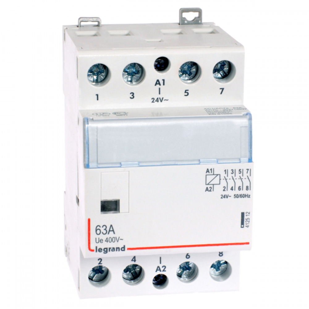 Контактор модульный 63А 24В 4НО CX3 412512 Legrand