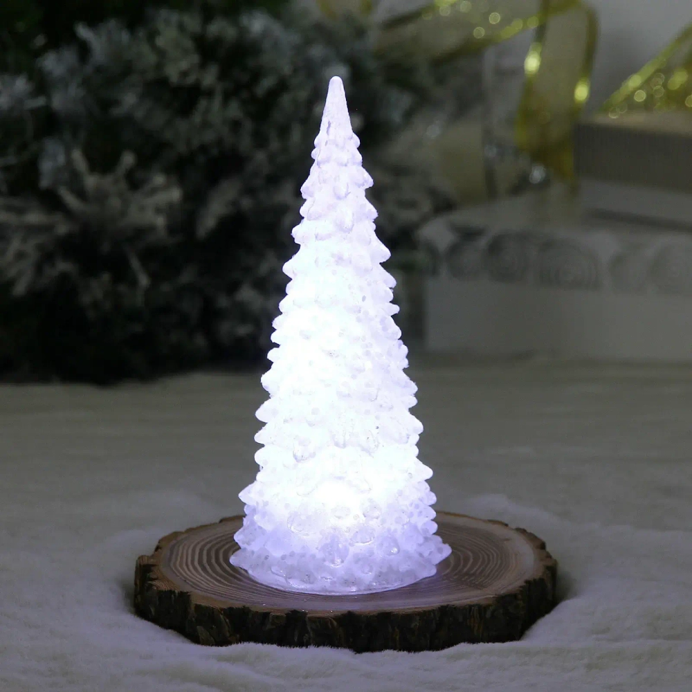 Сувенир с подсветкой «Волшебная красавица» 17 см, Белый (работает от батареек LR44*3)