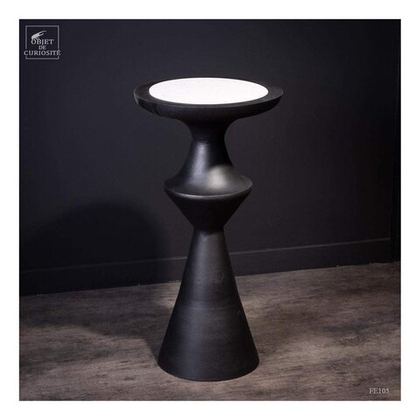 Столик Side table ()Столик диам 37 Objet de Curiosite Черный / Белый