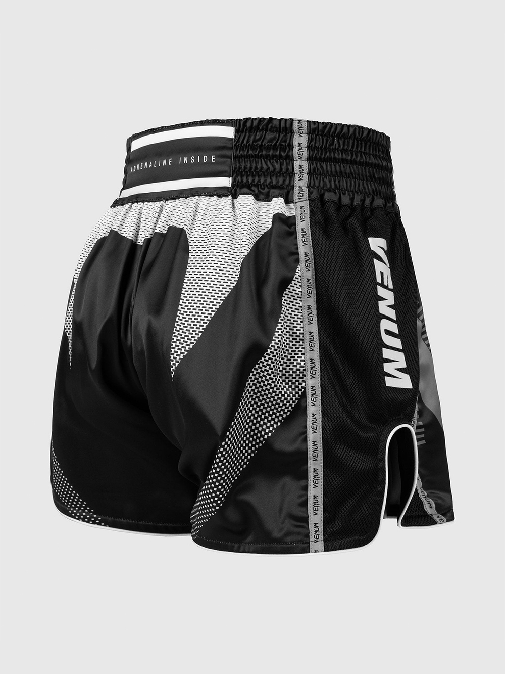 Шорты тайские Venum Adrenaline Black/Silver Grey
