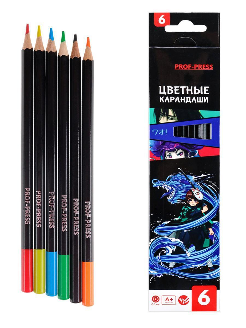 Карандаши 6цв. "Аниме" (Проф-пресс)