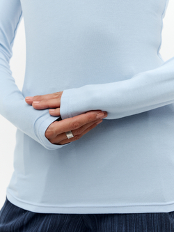 Лонгслив из вискозы Кейт небесно-голубого цвета