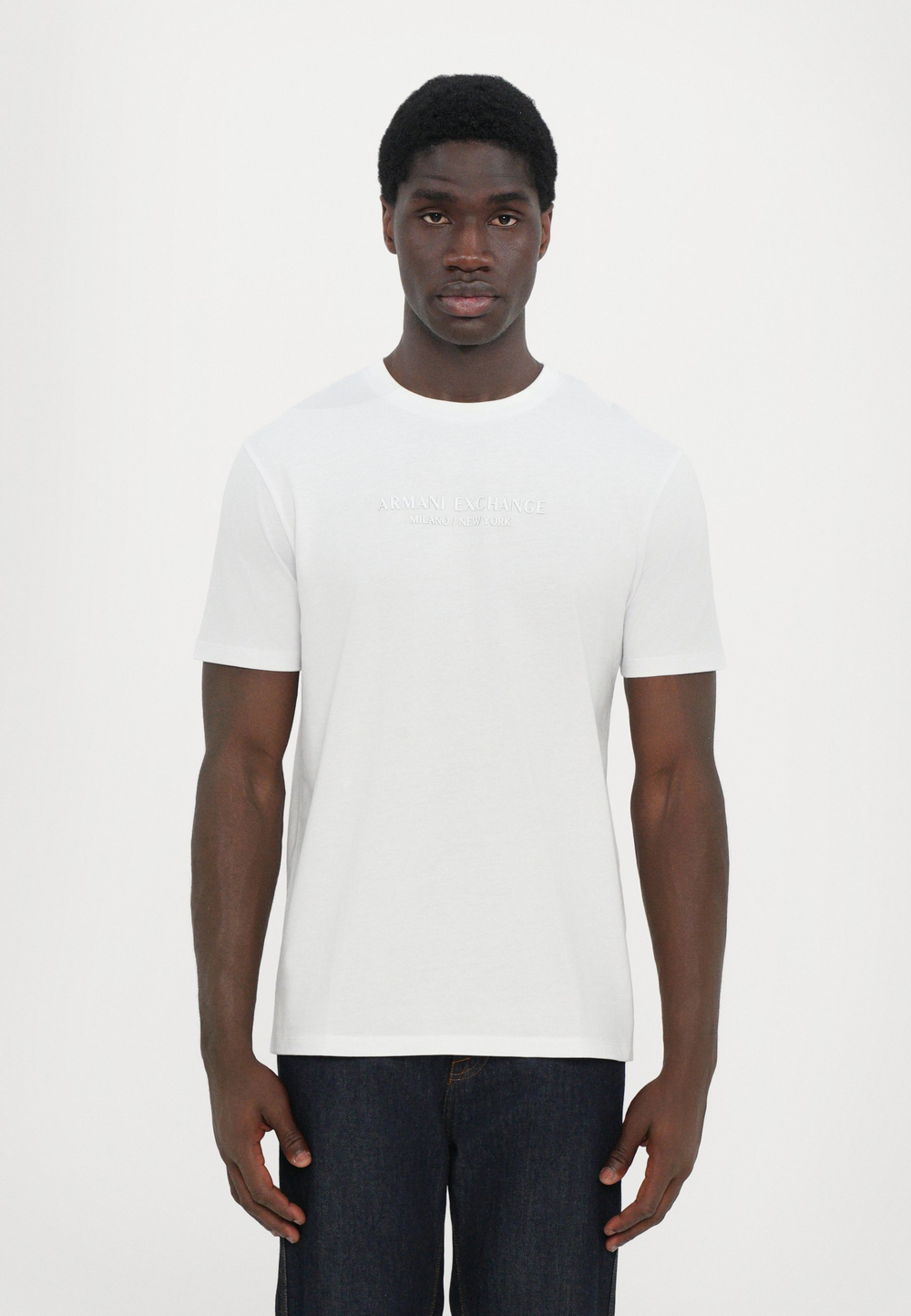 Armani Exchange T-SHIRT REGULAR FIT - Футболка с принтом - Белый