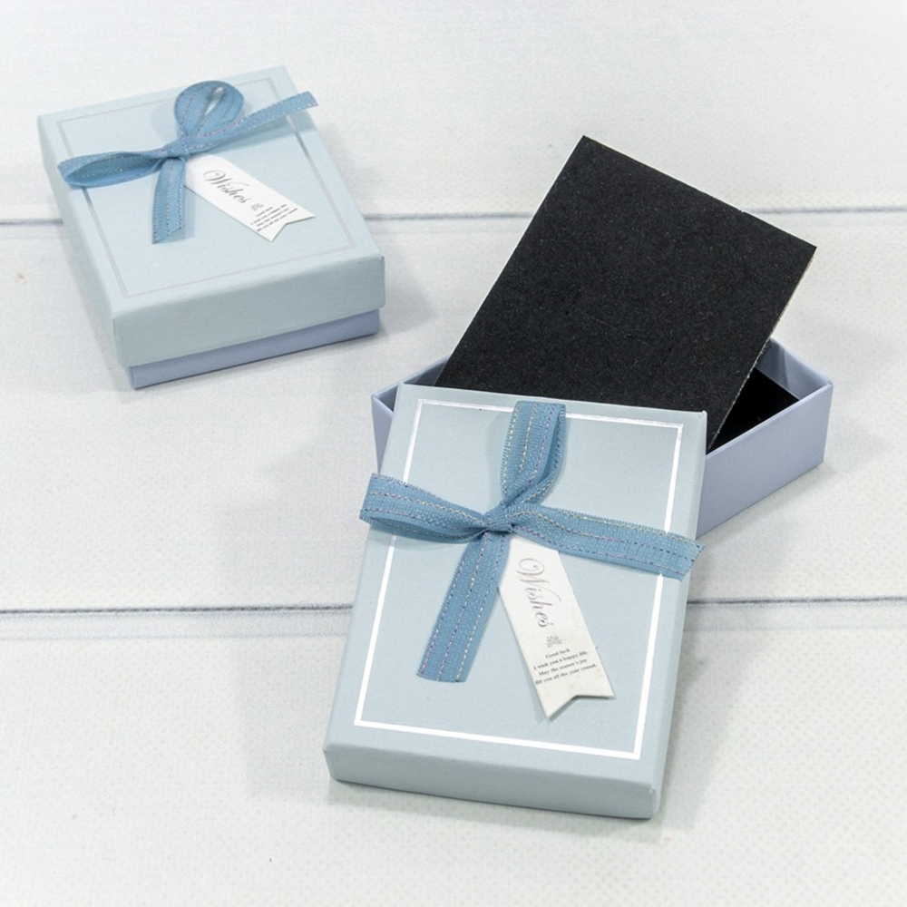 Коробка Ювелирная 9х7х2.7 см Набор 2 шт (Голубой)