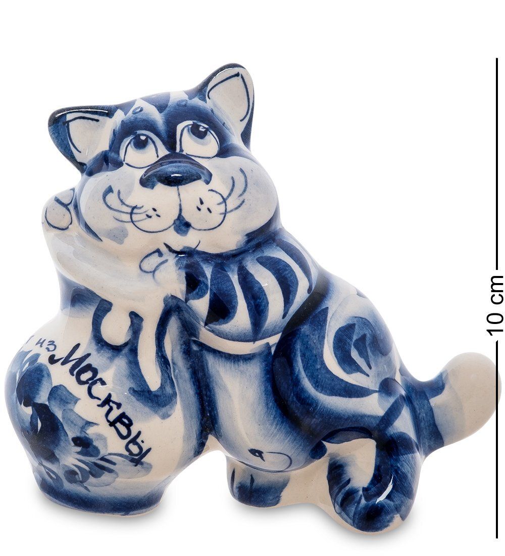 ГЛ- 357 Фигурка «Кот-воришка» (Гжельский фарфор)