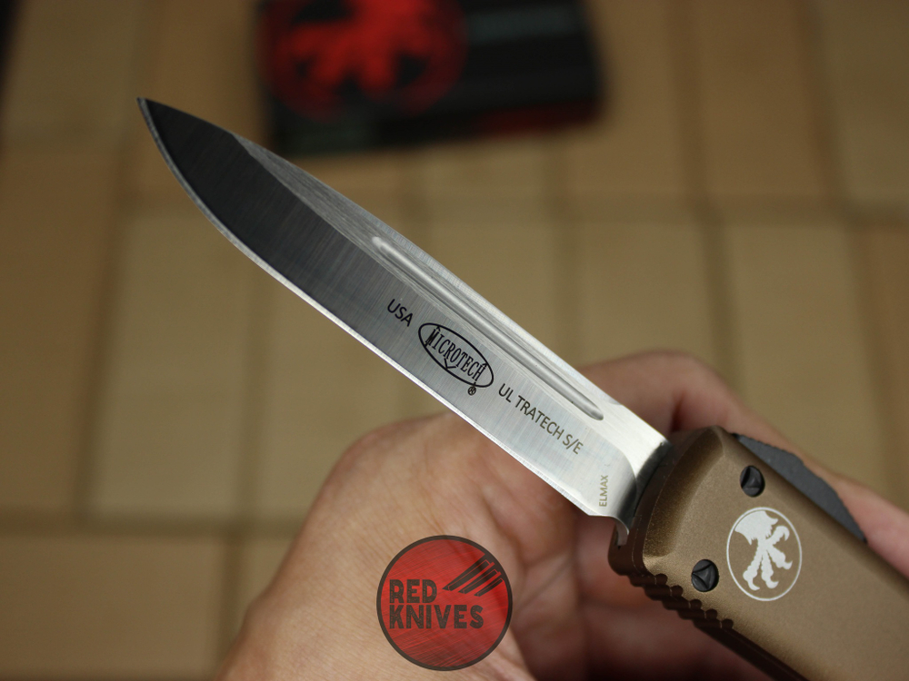 Нож Microtech Ultratech S/E - коричневая рукоять, стандартный клинок сатин RK-373