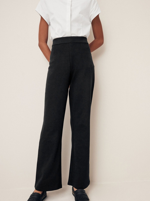 Брюки школьные с высокой талией для девочки Next Q76-862, Черный