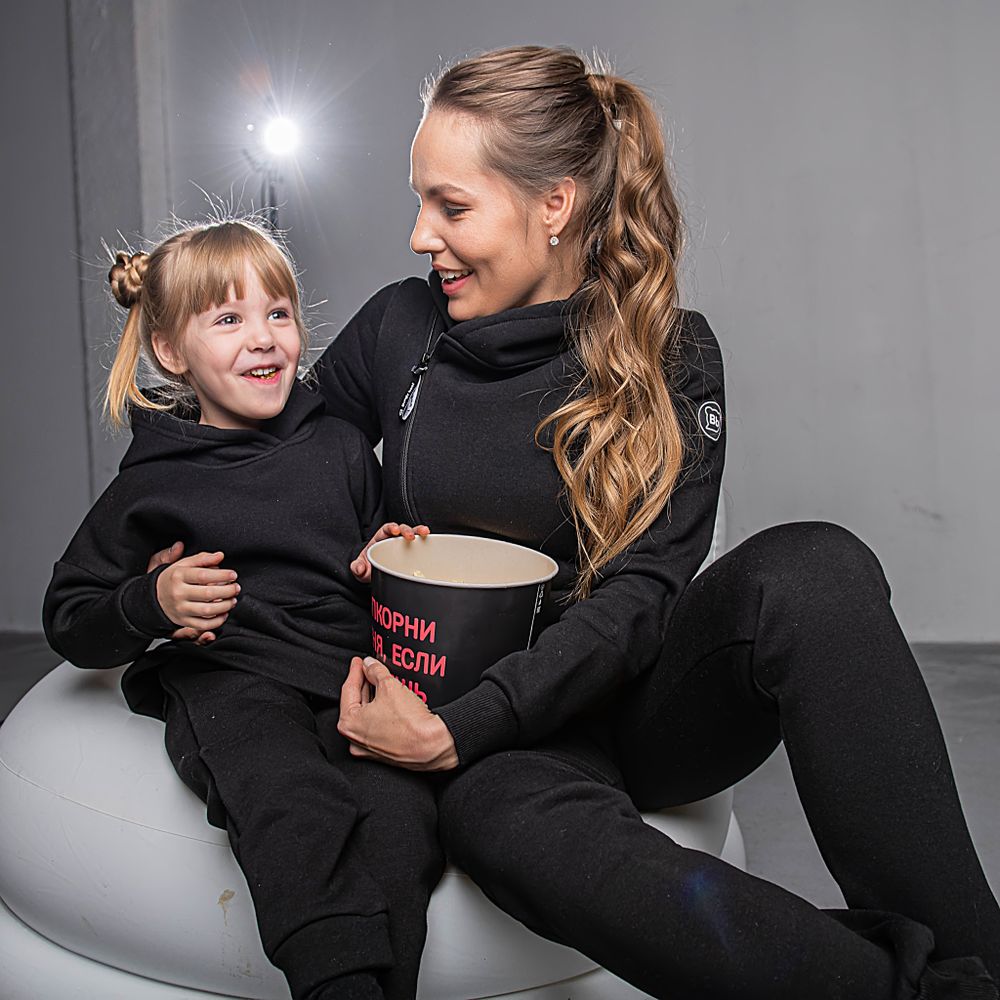 Худи с капюшоном "Уголь" утепленное