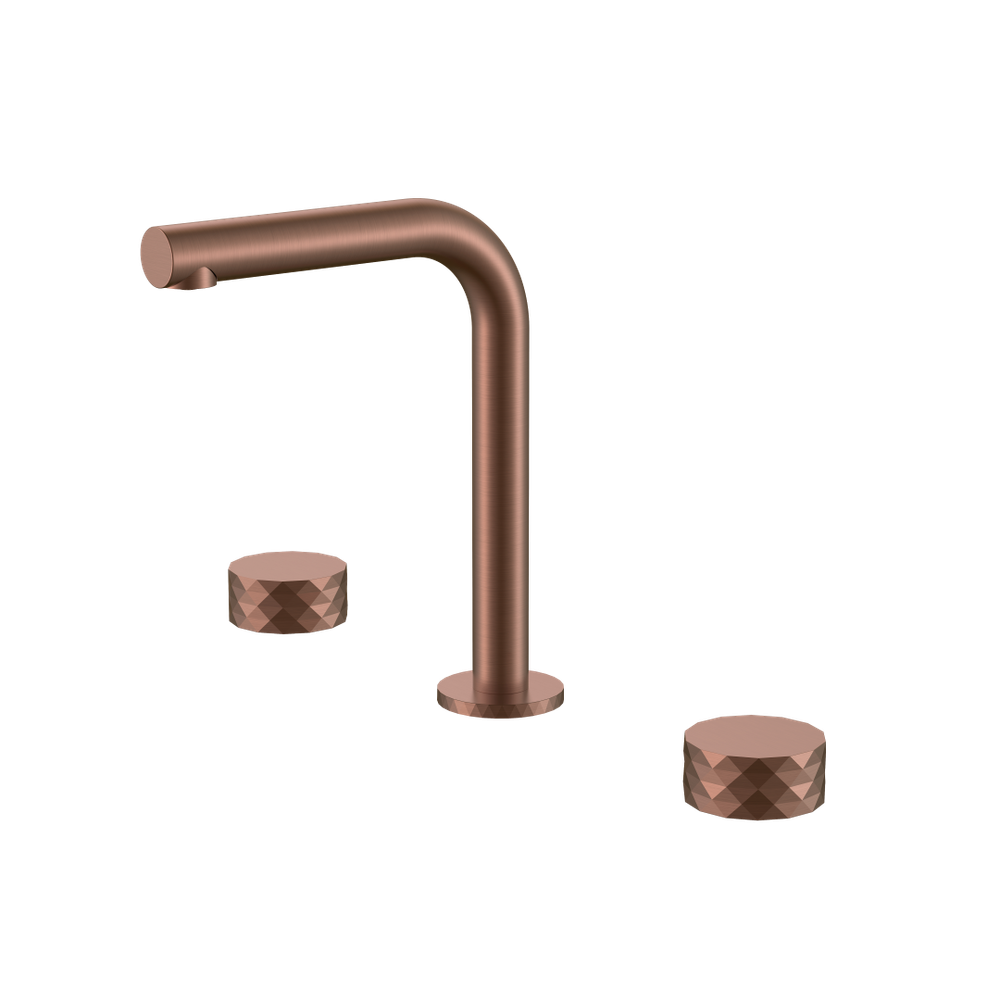 Смеситель на столешницу STICK DIAMOND на 3 отв. BRUSHED BRONZE