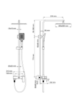 Душевая система WONZON & WOGHAND CUBE 2.0, Темный графит (WW-88047068-BGM)