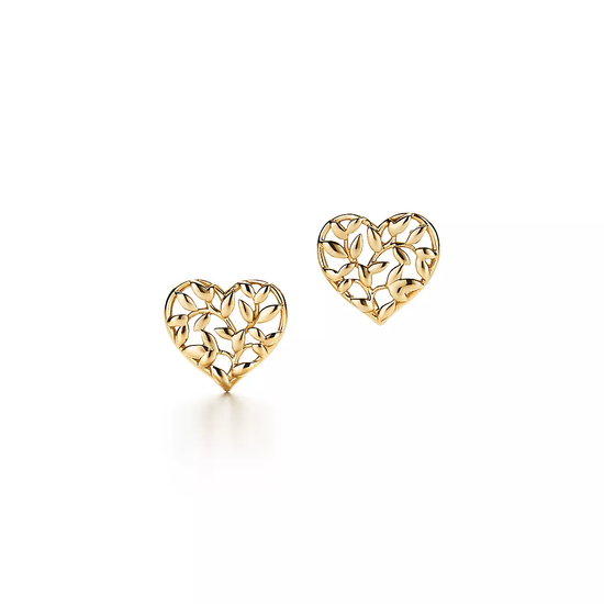 Серьги Olive Leaf Heart Tiffany&Co