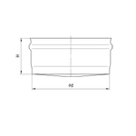Заглушка внешняя д/трубы (430/0,5 мм) Ф115 (нижняя)