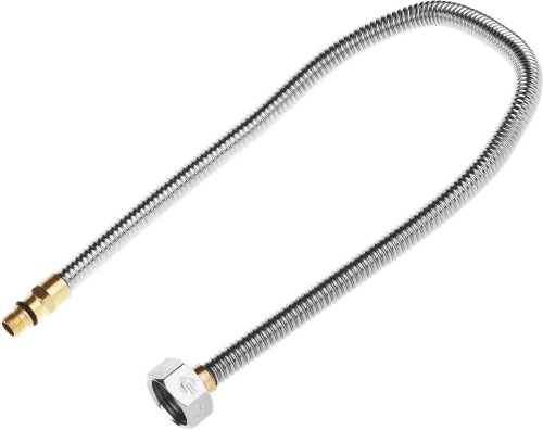 Подводка ЗУБР ″ЭКСПЕРТ″ сильфонная из нержавеющей стали, для смесителя, укороченная, г/ш (гайка-штуцер), 1/2″, 0,5м