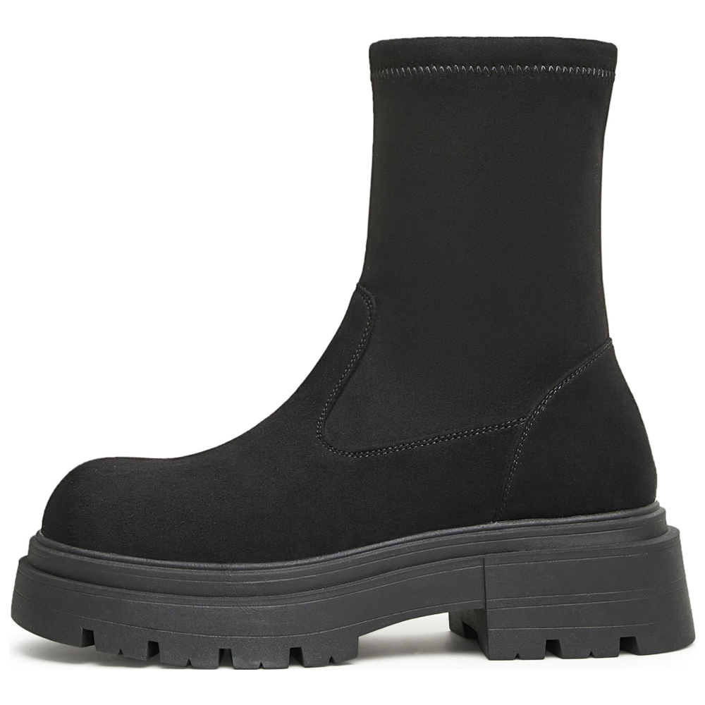 Teenmix Luxury Elegant Slimming Boots Mesh Crew Stretch Boots 5cm Women"s