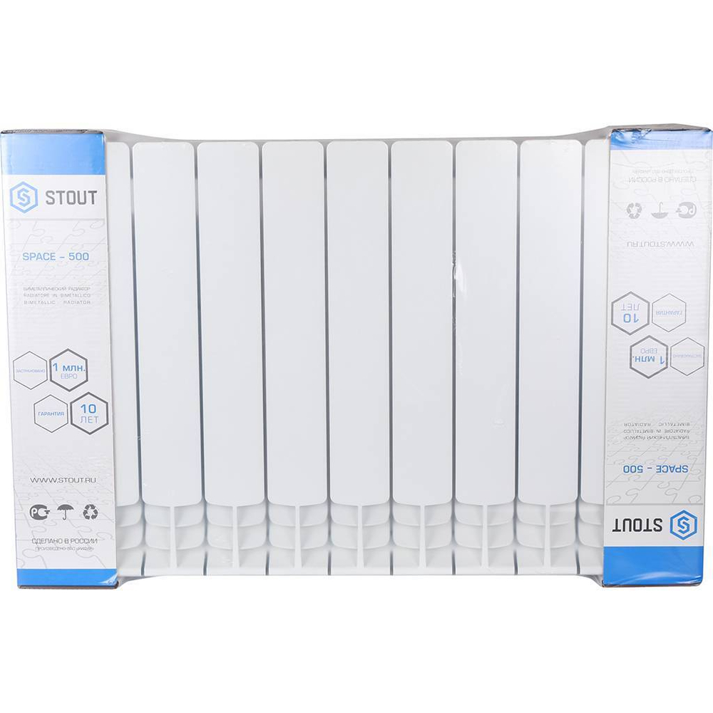 STOUT Space 500 11 секций радиатор биметаллический боковое подключение