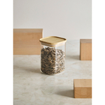 Банка для хранения квадратная glass bamboo, 1,1 л