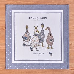 НАБОР САЛФЕТОК ИЗ 2-Х ШТ "FAMILY FARM" 40Х40СМ, ТВИЛ, ГРАФИТ