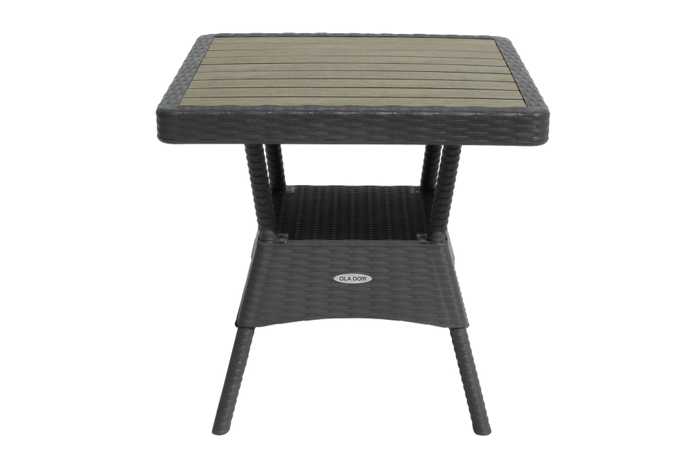 Стол пластиковый Ola Dom арт.S-GS03 76x76см квадратный (антрацит)