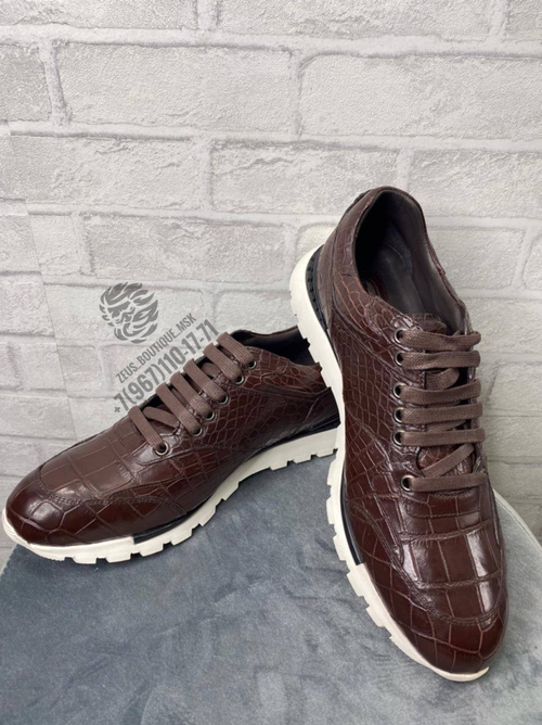 Кроссовки Stefano Ricci из кожи крокодила
