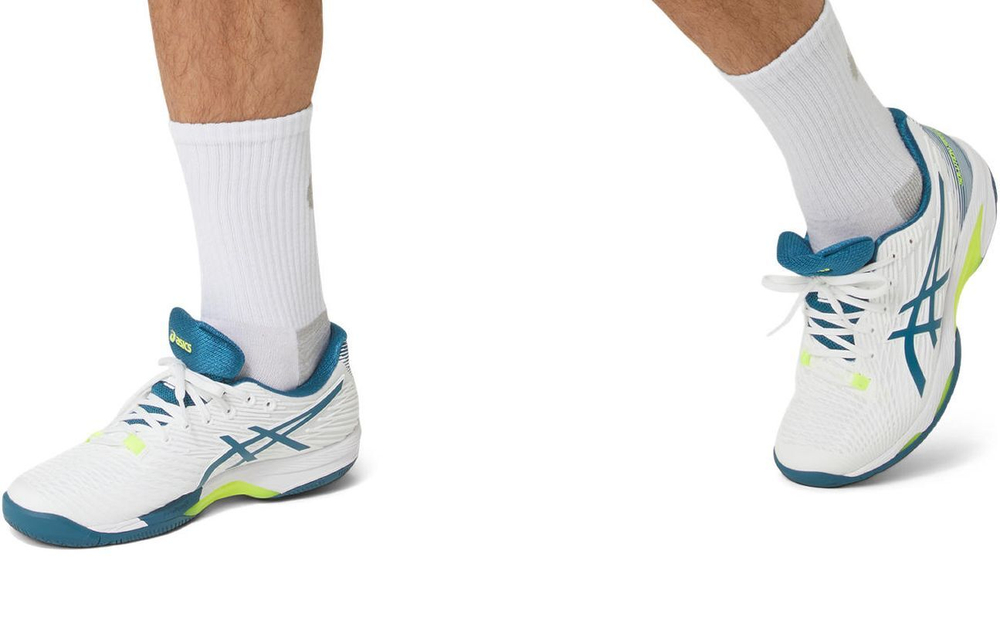 Теннисные кроссовки Asics Solution Speed FF 2 - white/restful teal - White Бирюзовый