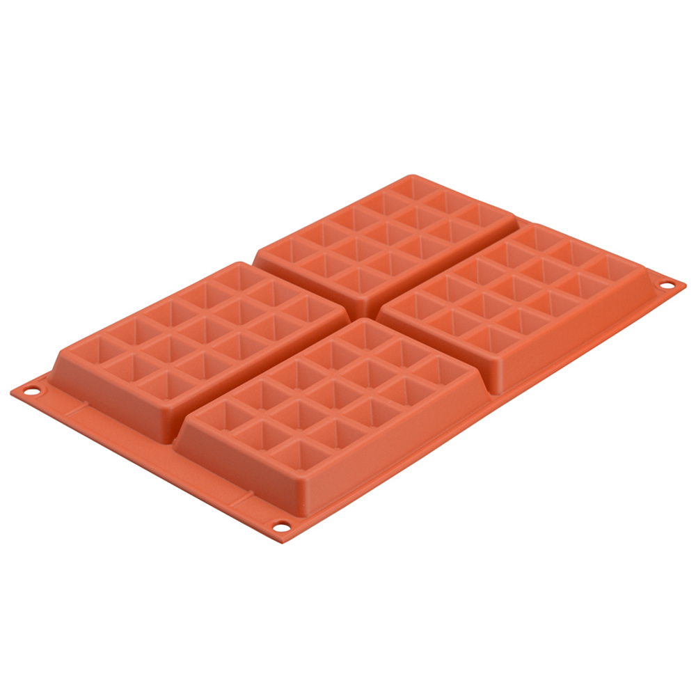 Форма для приготовления вафель waffel classic силиконовая красная
