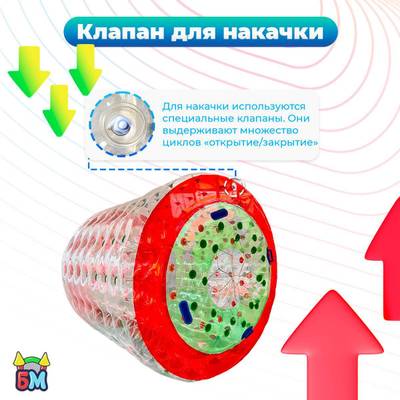 Аттракцион Водный роллер (Гидророллер) "Цветной" ПВХ, 2.2*2*2 м