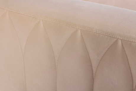 Диван трехместный 230x86x75см Garda Decor Lucerne велюр бежевый с декоративными подушками