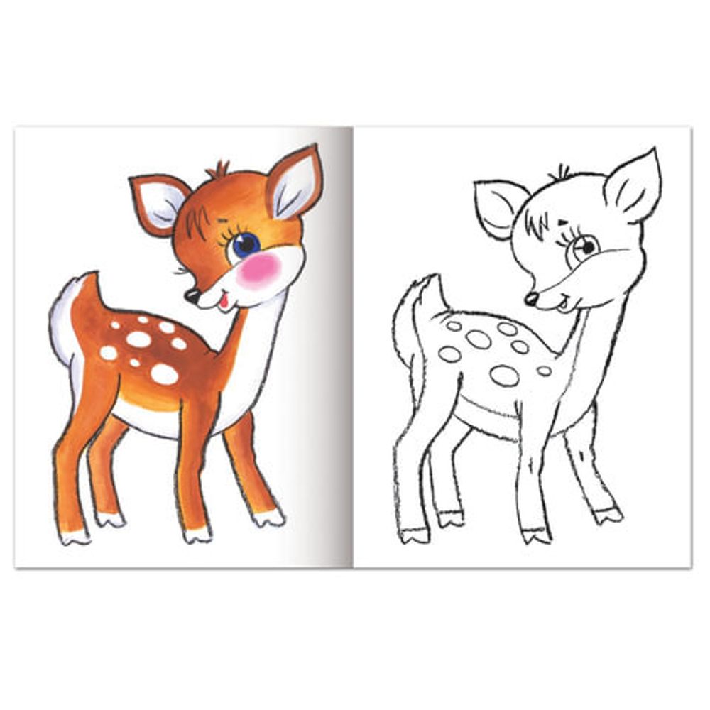 Книжка-раскраска А5, 8 л., HATBER, Для самых маленьких, "Дельфин", 8Рц5 03217, R072910