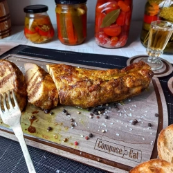 Набор подставок под кружку Бирдекель 4шт 9.5см ComposeEat Fashion травертин капучино