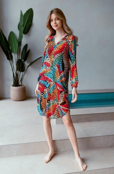 Туника для пляжа Barbara (Размер: XXL) (Цвет: разноцветный)