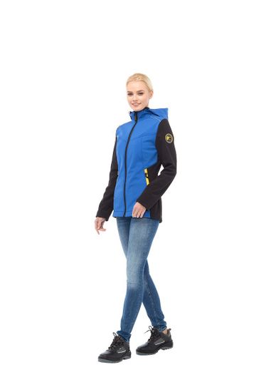 Куртка женская "Тайм" (черный/василек)