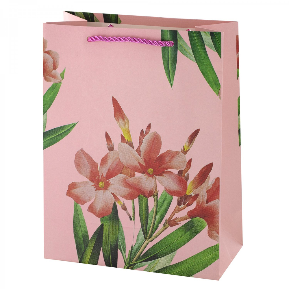 Пакет подарочный бумажный Alingar, (XL) 31х40х12 см, вертикальный, "Весенние цветы", мат. ламинация, ассорти