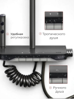 Душевая система с тропическим душем и смесителем OLM-HS002