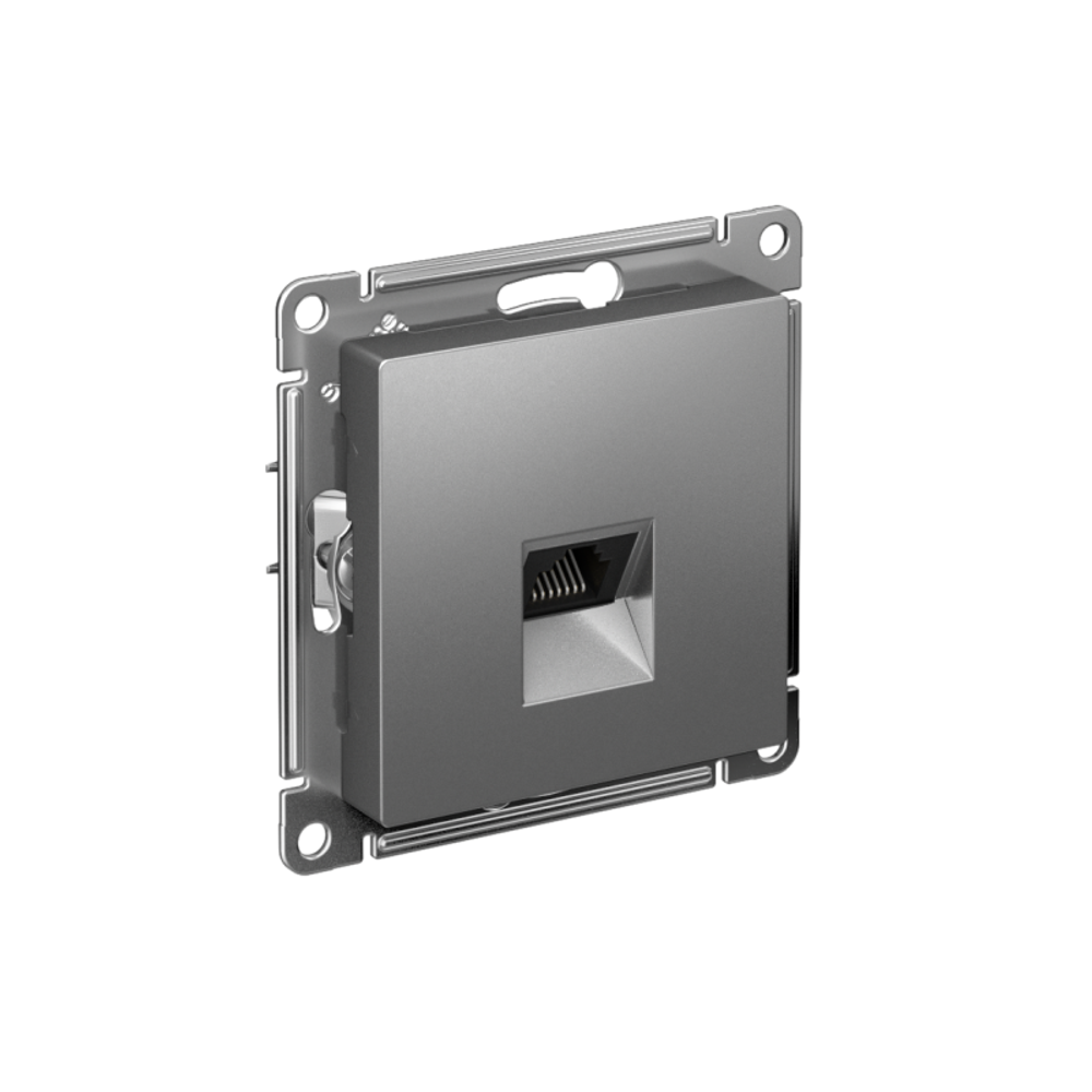 Розетка компьютерная AtlasDesign RJ45 кат.5E механизм сталь SE ATN000983