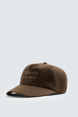 ZARA КЕПКА С ВЫШИВКОЙ, КОРИЧНЕВЫЙ