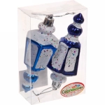 Ёлочные игрушки «Фонарик» 11 см (набор 2 шт), синий