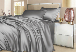Постельное белье 2 спальное евро Luxe Dream Серебро