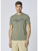Футболка муж. Aeronautica 2407 хаки крупный лого