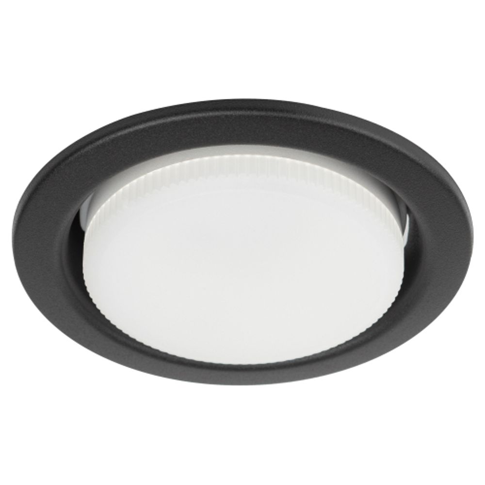 Светильник встраиваемый ЭРА KL35 SBK (к) под лампу GX53 черный матовый термокольцо в комплекте | Встраиваемые светильники Для ламп GX53