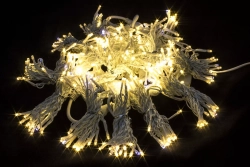 Светодиодный занавес с мерцающим диодом 2*3 м., 420 теплых белых LED ламп, белый провод, Winner Light (ww.03.6W.420+)